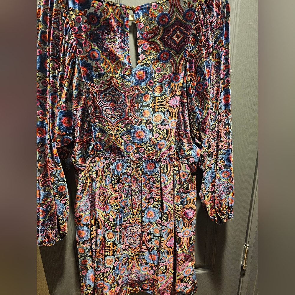 Anthropologie Velvet Dress Size Large - Picture 2 of 2